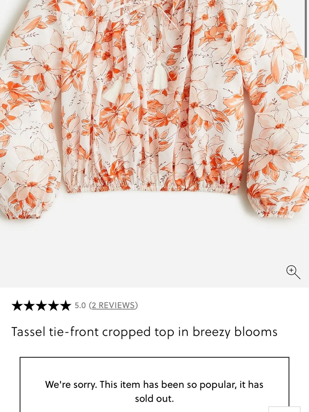 J.Crew tassel tie, breezy blooms floral cotton blend top lightweight NWOT